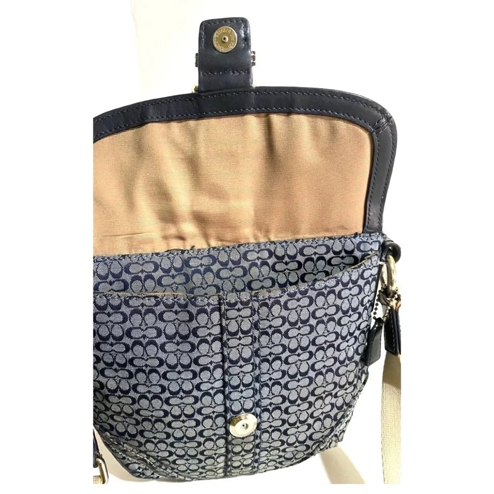 Coach vintage CC signature print canvas crossbody handbag